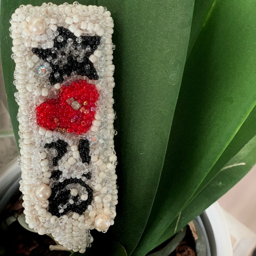 Hand made broach/brooch: [ ⭐️ ❤️ ?! @ ]